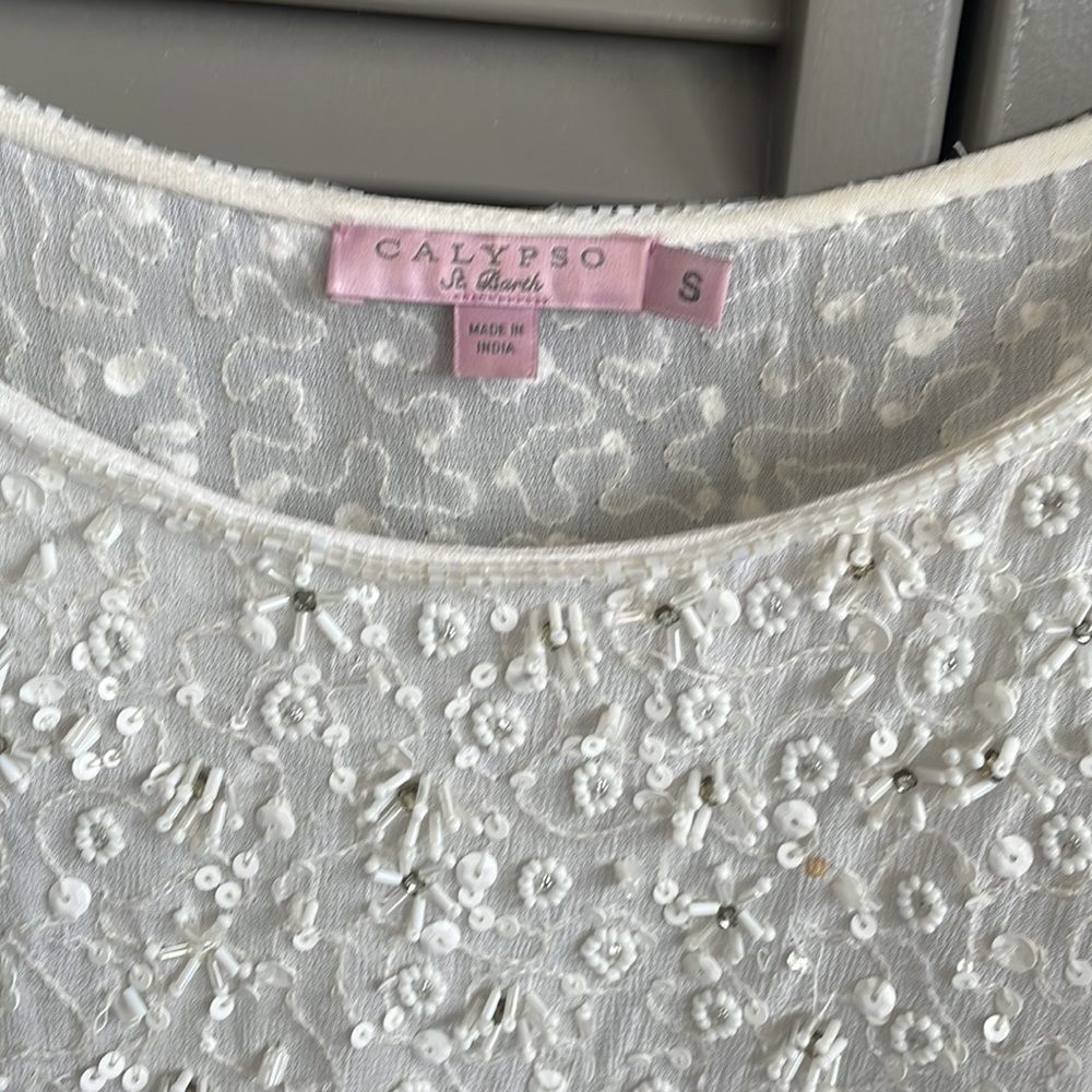 Calypso Embellished Sequin Top Size Small - image 2